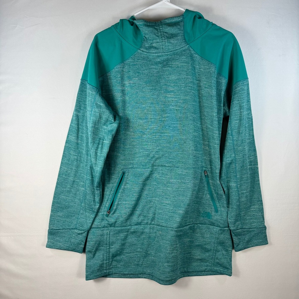 The North Face Athletics Womens Teal Heathered Pullover Hoodie Large NF0A2TDU